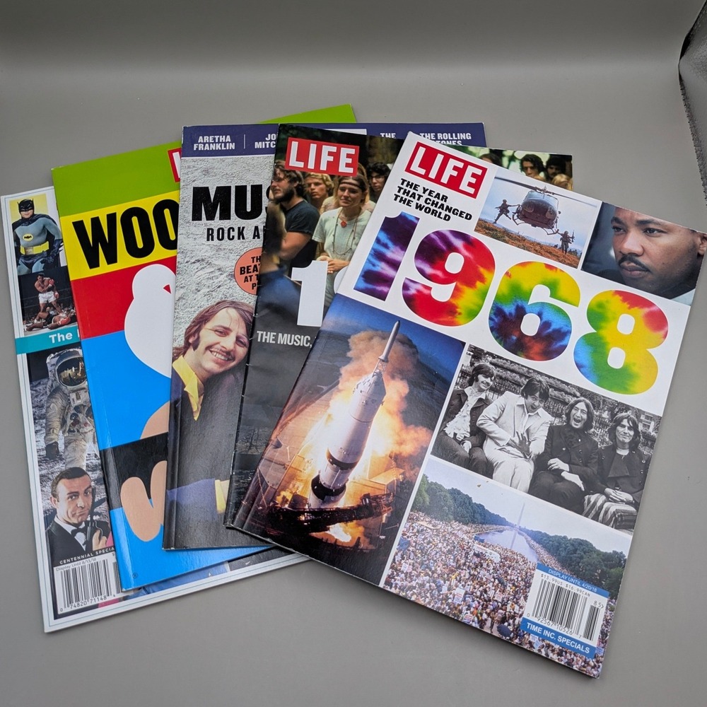 Time Life 1960's Music and History Lot of 5 Magazines - 2018, 2019‎ - Woodstock